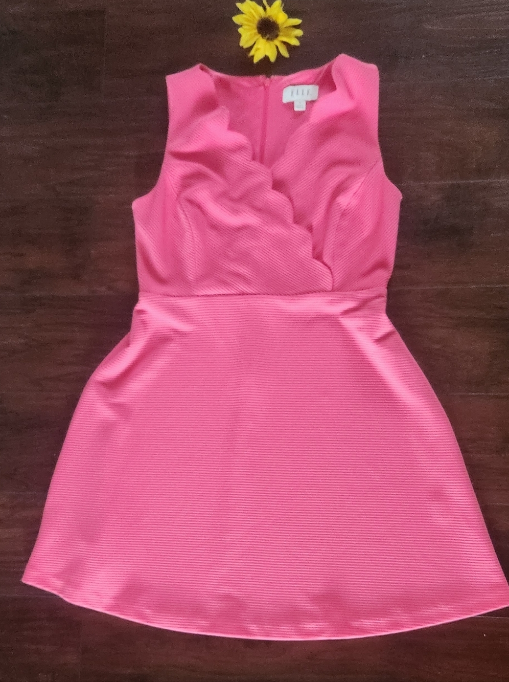 Elle Hot Pink Ribbed Dress 💖 - Picture 4 of 8